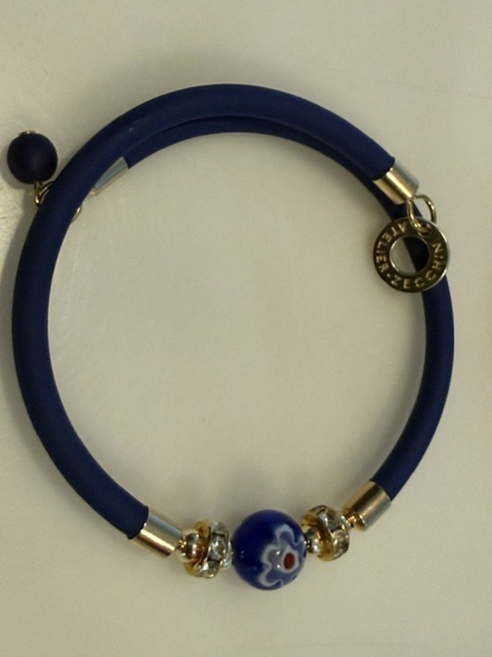 BR3106 | Blue | Millefiori Murano Glass Wrap Bracelet